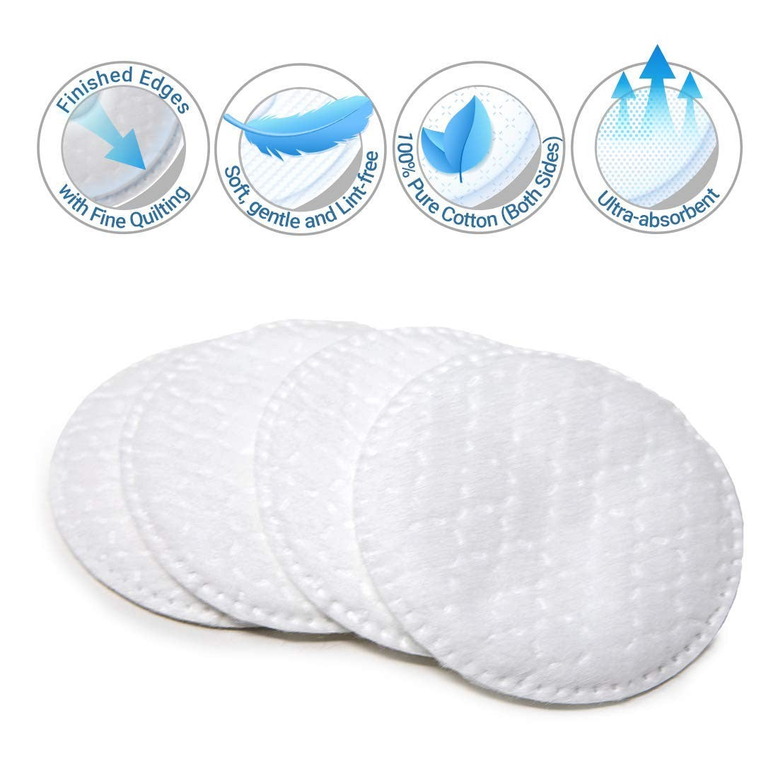 Premium Cotton Rounds for Face & Nails - 600 Count Multi-Pack