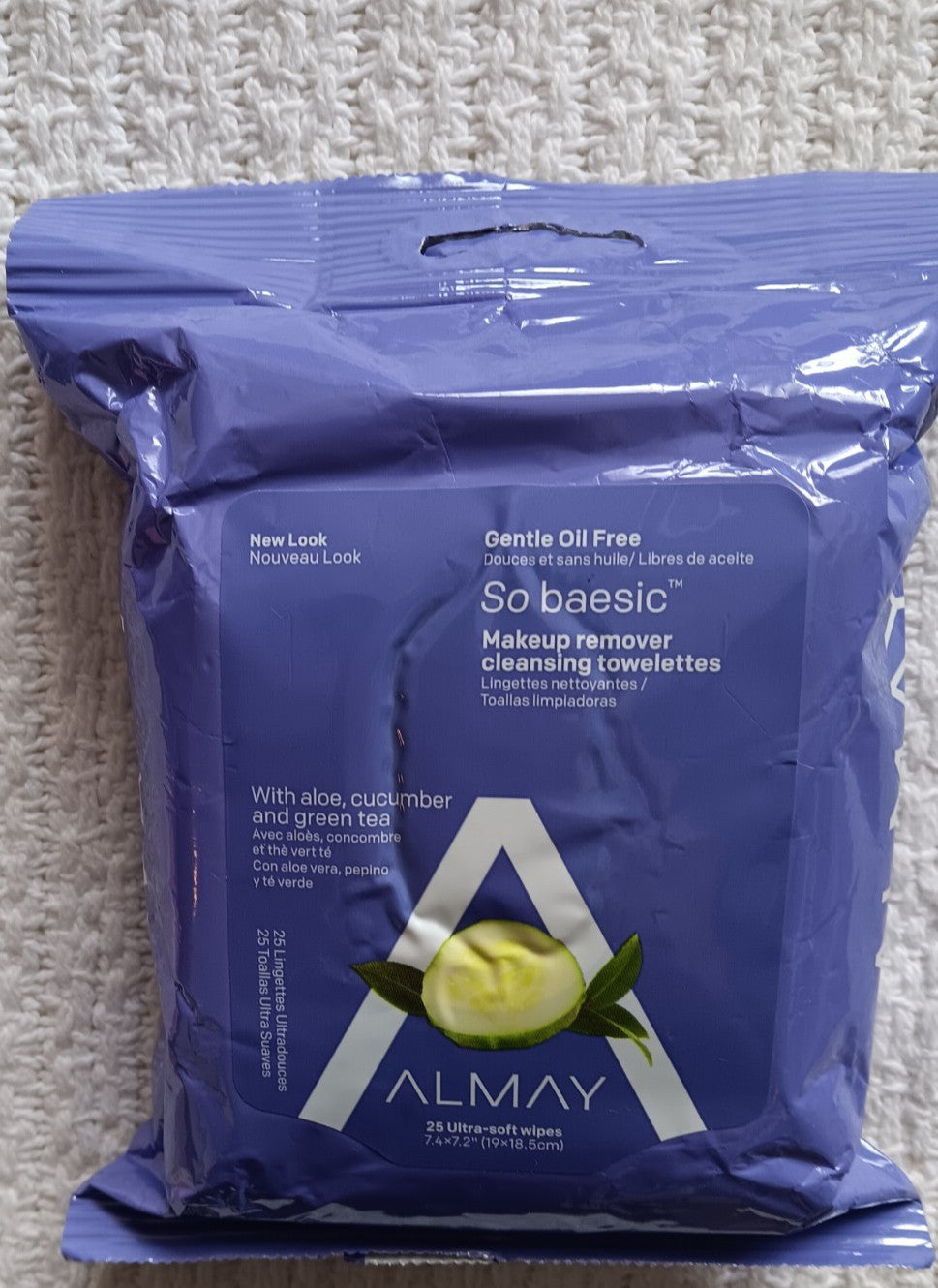 Makeup Remover Cleansing Towelettes Set - Aloe, Cucumber, Green Tea, 4 Packs of 25 Wipes