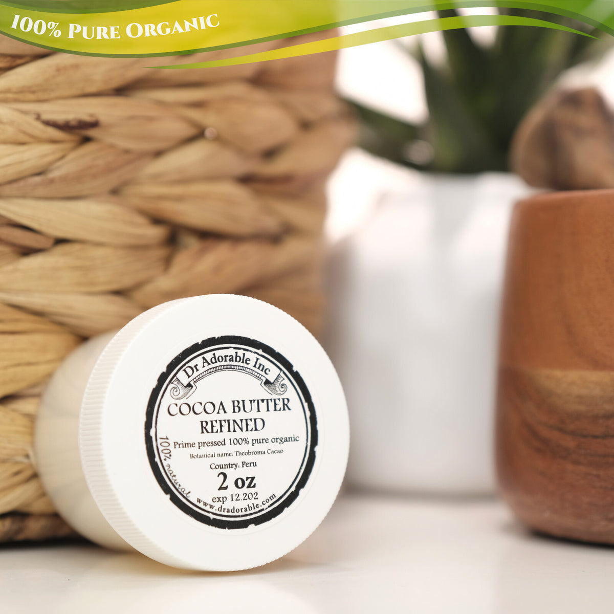 Pure Organic Cocoa Butter - Natural Skin Care