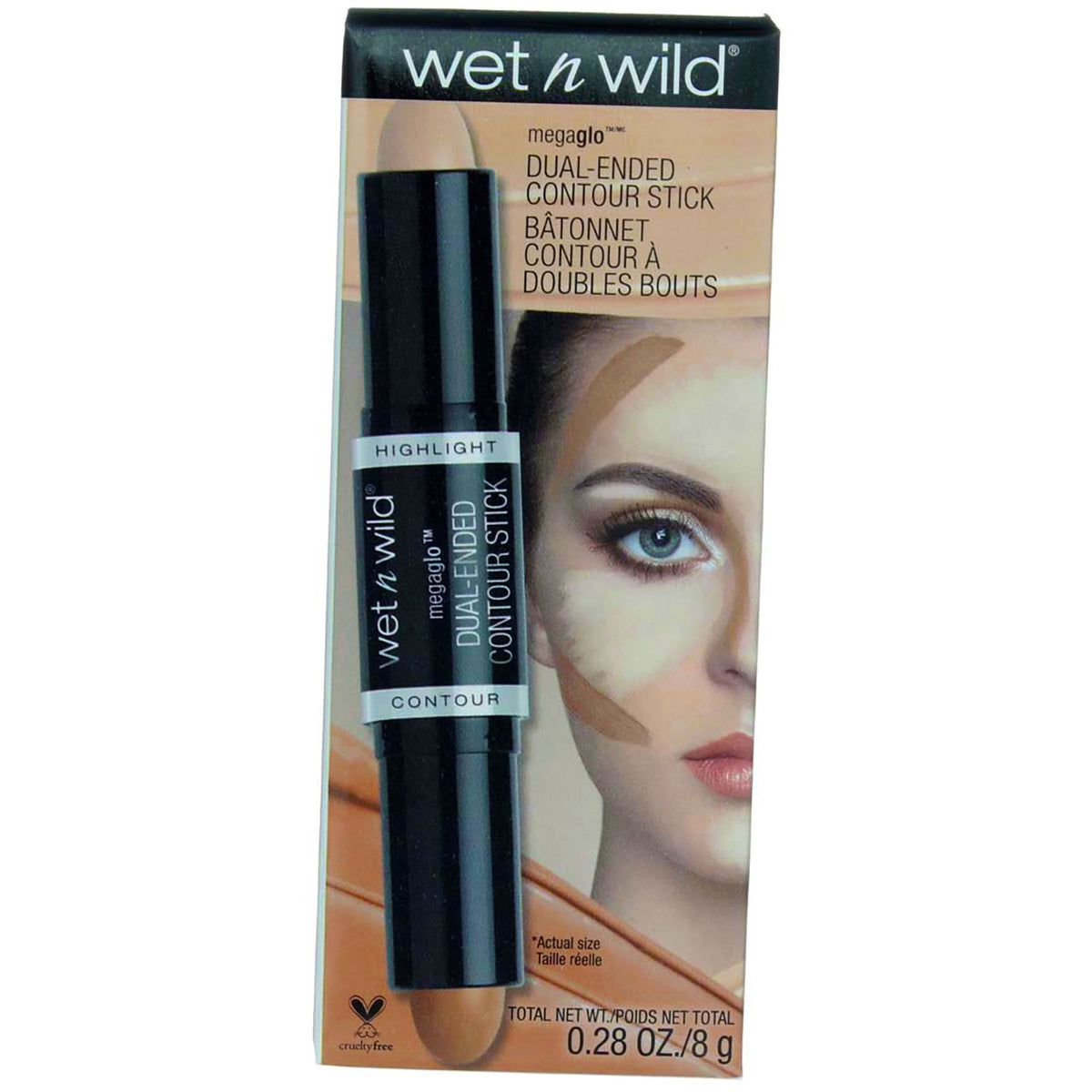 Wet n Wild MegaGlo Dual-Ended Contour Stick Medium/Tan 752A Makeup