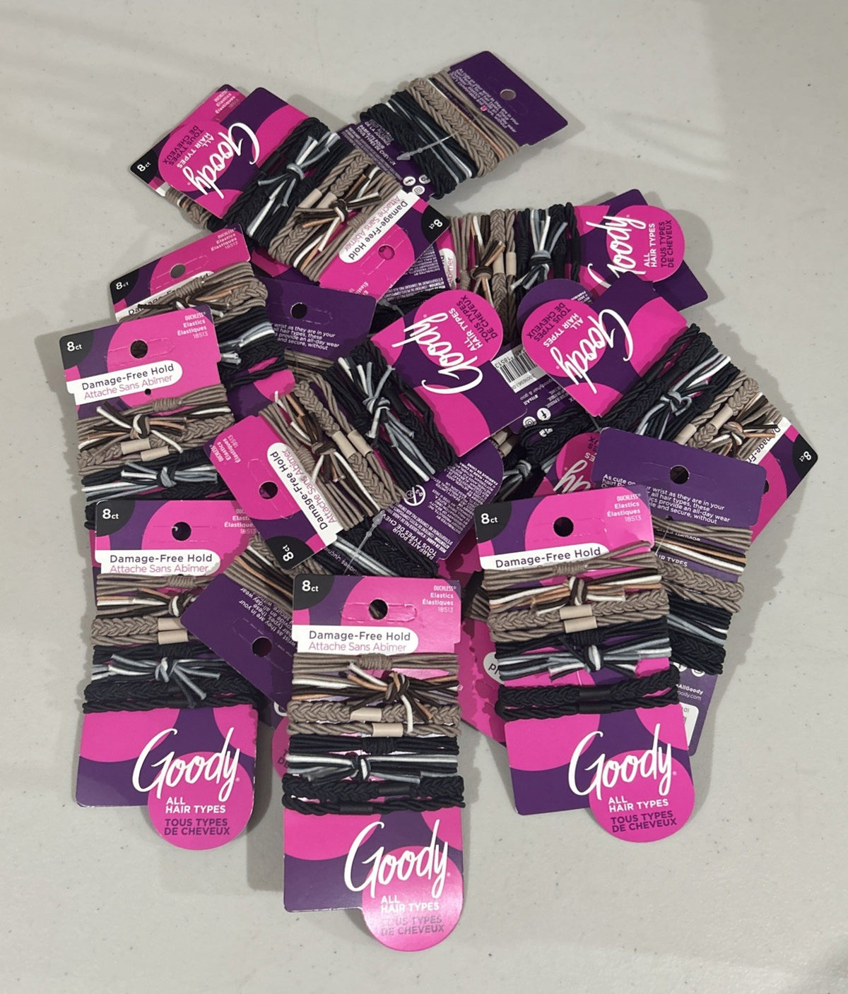 Lot of (20) Goody Ouchless Damage Free Elastics in Neutral Colors 8