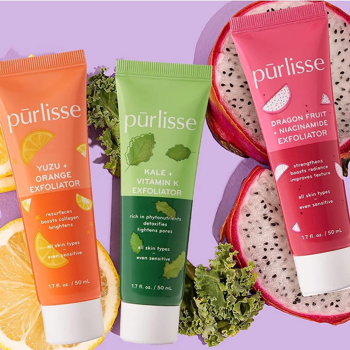 Purlisse Yuzu + Orange Exfoliator Exfoliating Face Polish - New in
