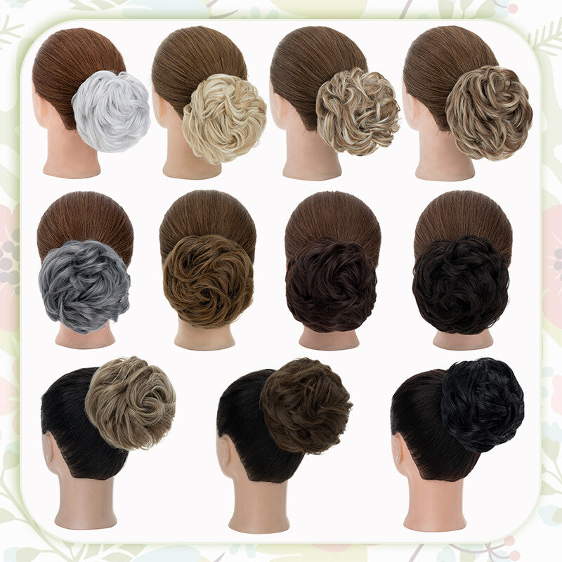 Messy Bun Claw Hair Clip Extensions - Curly Thick Updo Accessory