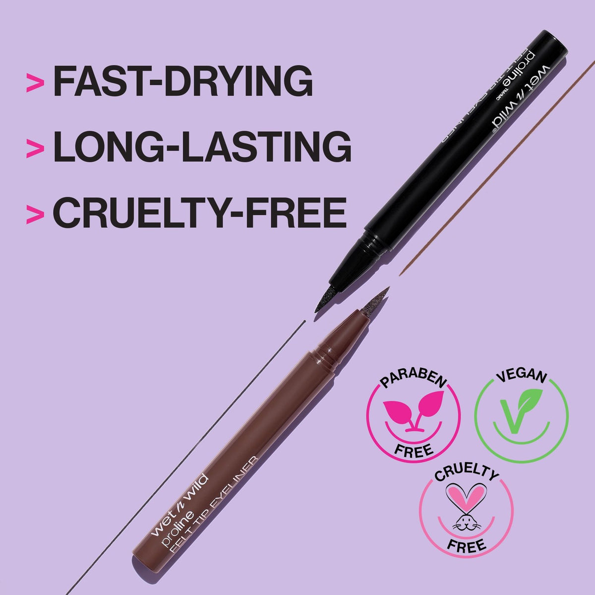 Liquid Eyeliner with Metallic Brown Finish - Long-Wear, Water-Resistant