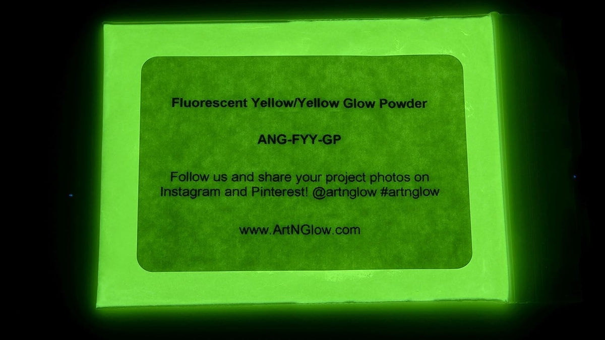 Glow in The Dark Powder Fluorescent Yellow 12g Non-Toxic Art & Craft Material