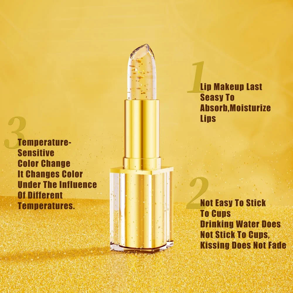 Color Changing Lipstick for Mature Lips - Long Lasting Hydrating Gloss