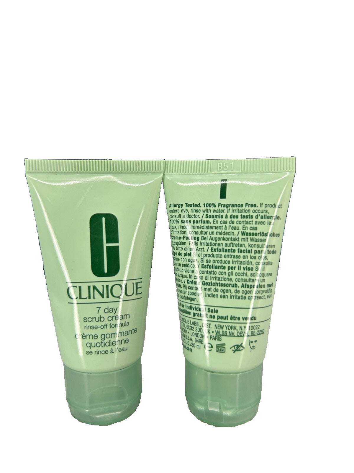 Clinique 7 Day Scrub Cream Rinse-Off Formula 1oz x - (LOT 2) NEW