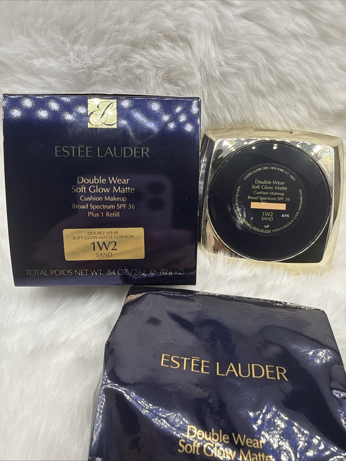 Estee Lauder Double Wear Soft Glow Matte Cushion Makeup SPF 36+ Refill 1W2 Sand