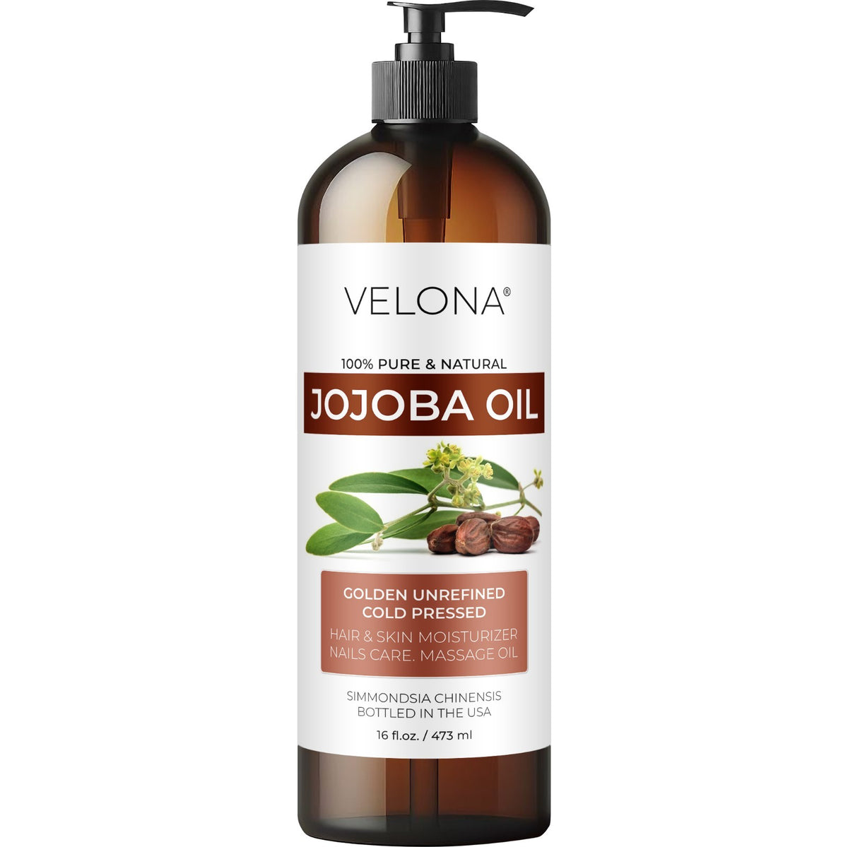 Pure Jojoba Oil - Natural Cold Pressed Moisturizer & Hair Treatment