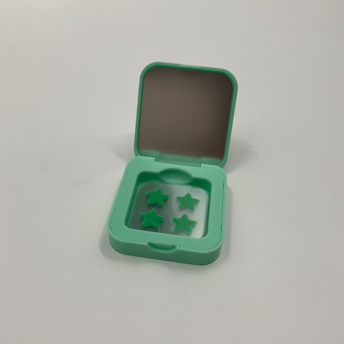 Star Hydrocolloid Acne Patches with Mirror Compact - 60 Patches, Refillable & Travel-Friendly
