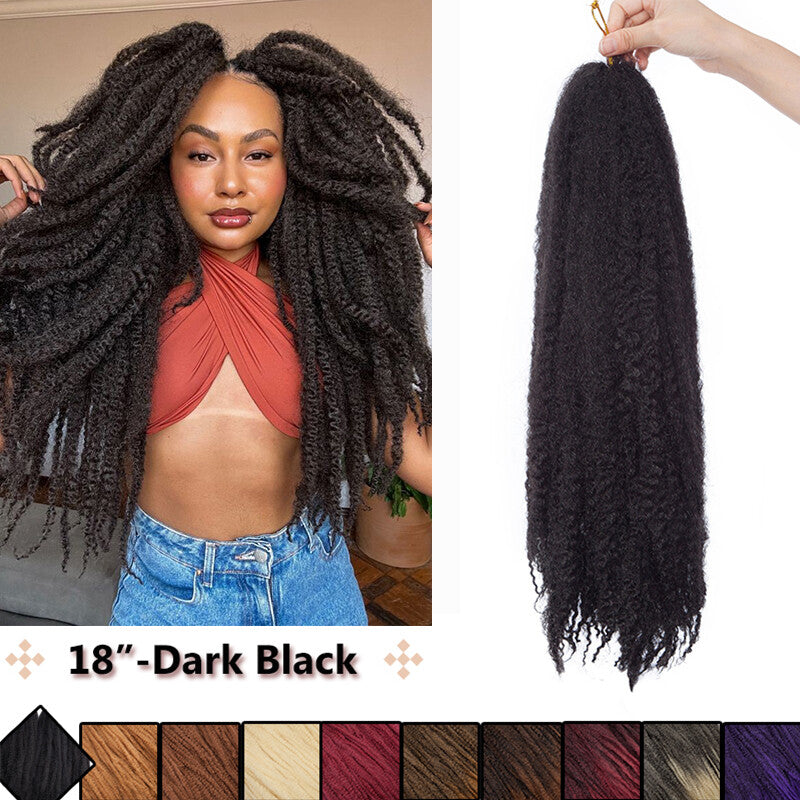 Kinky Afro Hair Extensions Bulk Curly Twist Crochet Braids Natural Puff