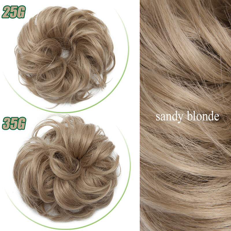 Curly Messy Bun Hair Piece Scrunchie Thick Updo Hair Extensions - Real Human Hair