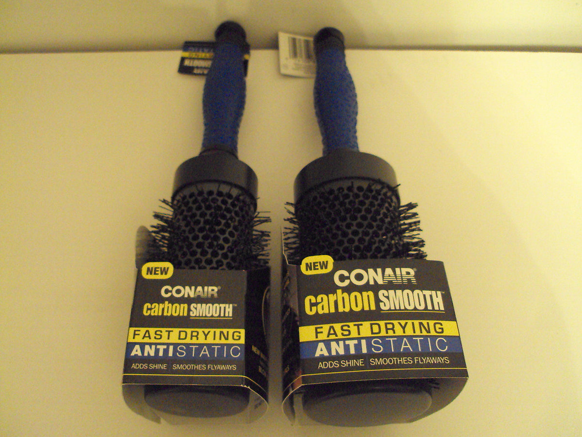 Conair Carbon Smooth Barrel Brush Set for Fast Drying and Shine