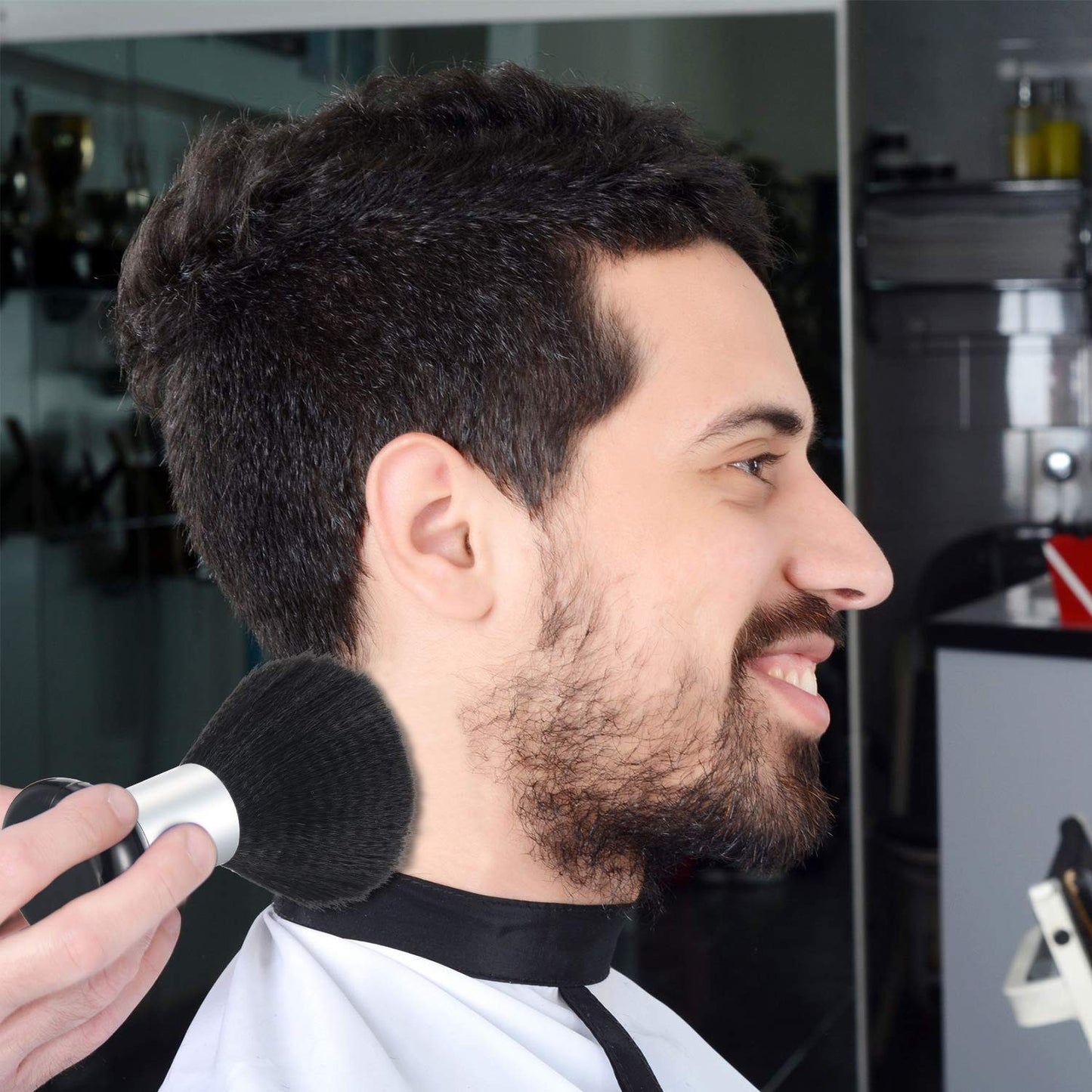 Barber Neck Duster Brush Set for Hair Cutting & Cleaning - Soft Synthetic Bristles