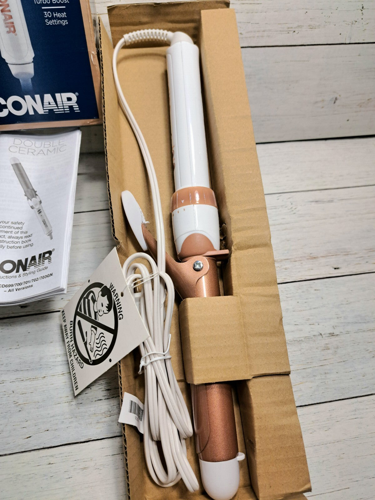 Conair Double Ceramic 1-Inch Curling Iron for Classic Curls