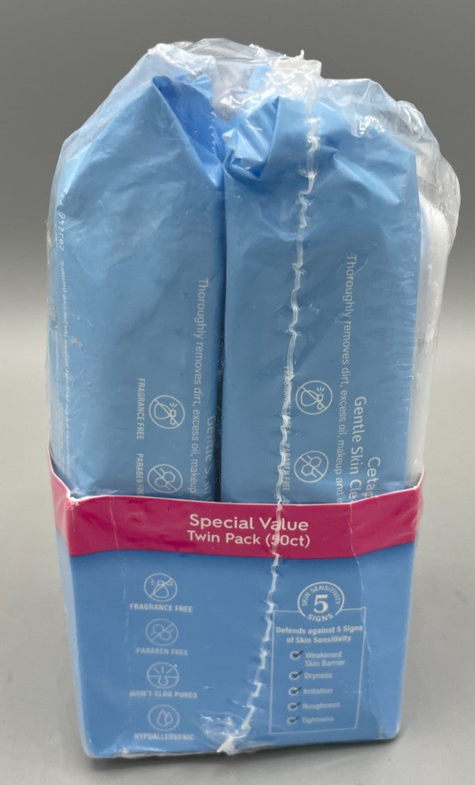 Sensitive Skin Face & Body Cleansing Wipes Twin Pack - 50 Count