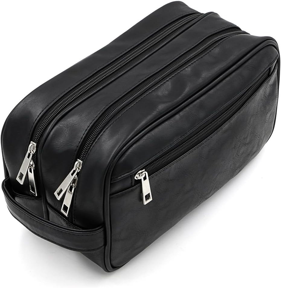 Travel Toiletry Bag Waterproof PU Organizer for Men Women