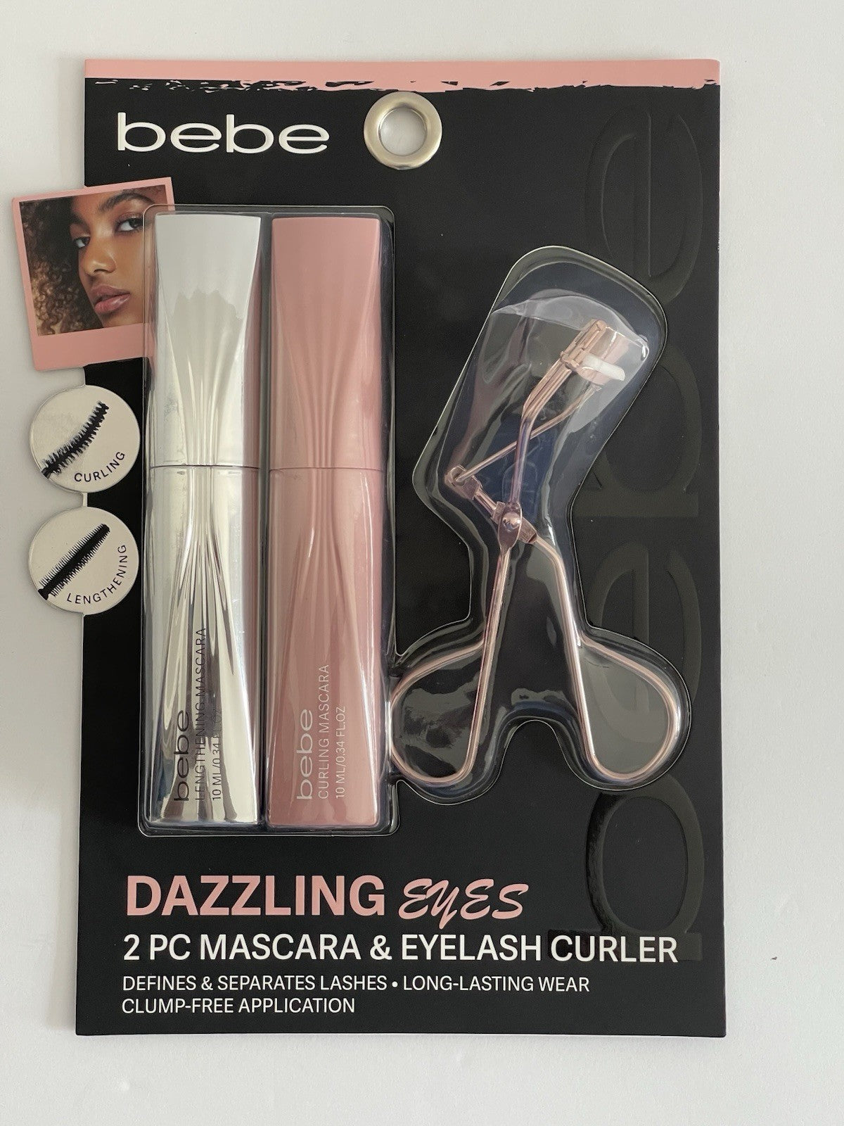 Eyelash Curler and Mascara Set for Longer, Voluminous Lashes - Natural & Dramatic Looks