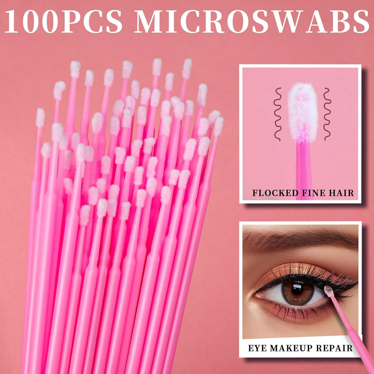 Disposable Makeup Applicators Kit with Mascara Wands Lip & Eyeshadow Brushes