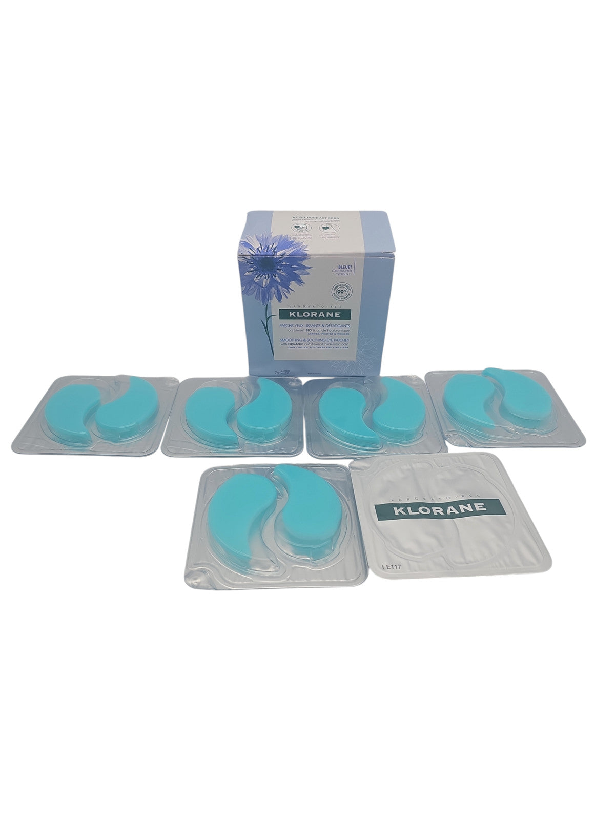 Klorane Smoothing & Soothing Eye Masks - 6 Pack for Dark Circles & Puffiness