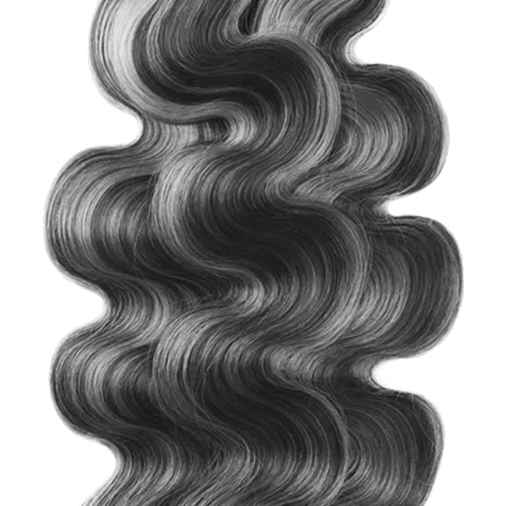 Grey Body Wave Human Hair Bundles - 18, 20, 22 Inch Brazilian Virgin Hair