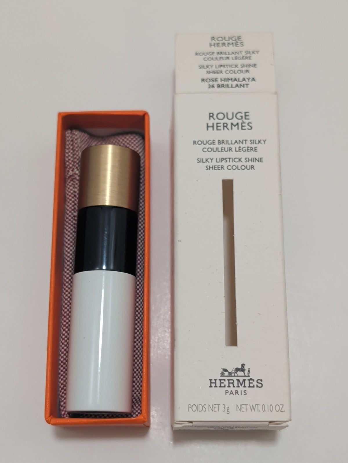 Hermès Rouge Brillant Silky Lipstick Shine Rose Himalaya #26 - New with Box