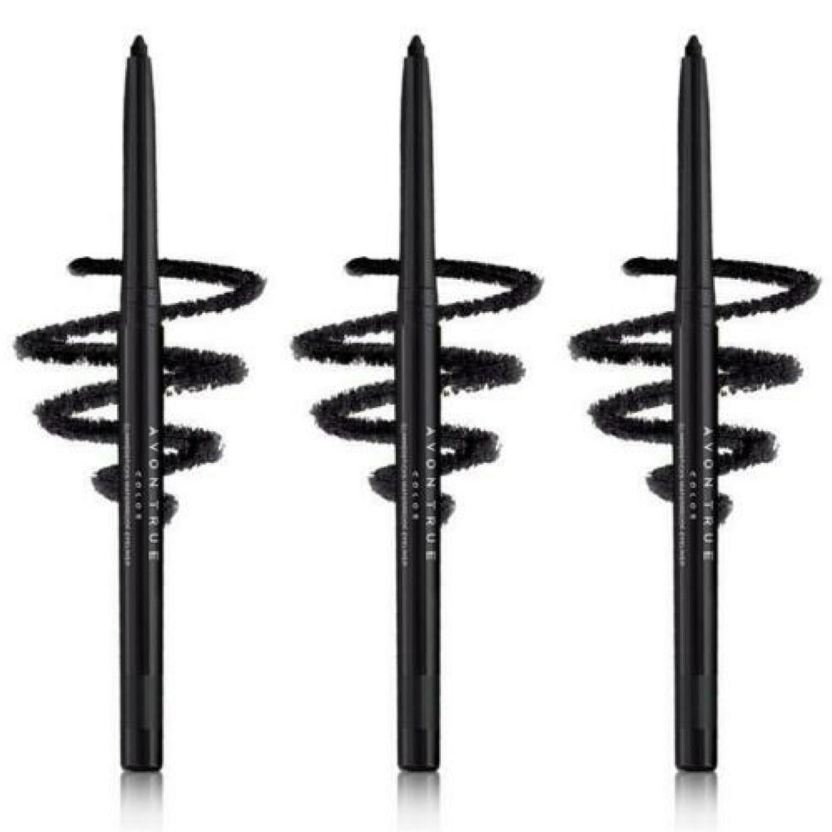 Set of 3 Eyeliner Pencils - Assorted Shades for Eye Makeup