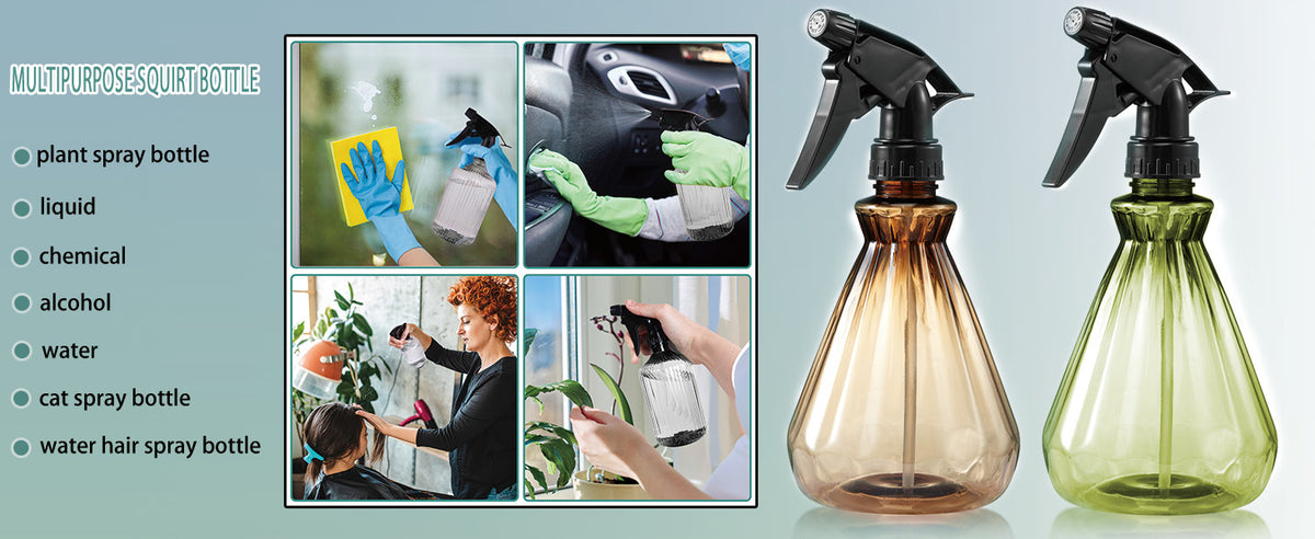 17 oz Spray Bottles Set of 2 Leak-Proof Adjustable Nozzles Multi-Purpose