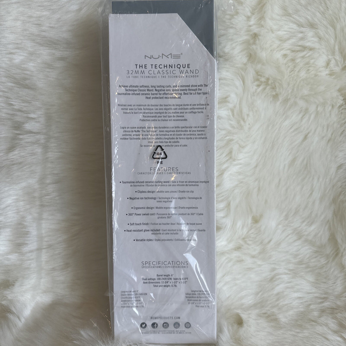 32MM Curling Wand with Tourmaline Ceramic Barrel - Long Lasting Curls