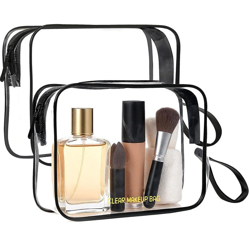 Travel Toiletry Bag Set 2 Pack TSA Approved Hanging Cosmetic Bags - Black