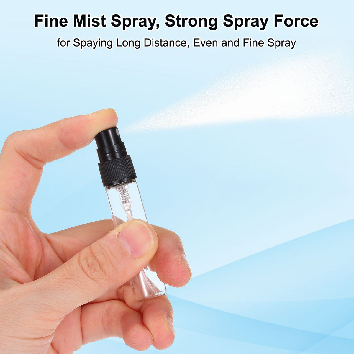 20 Pcs 5ml Glass Mini Perfume Spray Bottles - Refillable & Leakproof