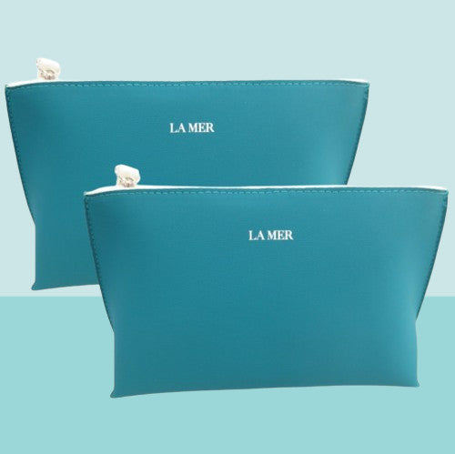 Travel Makeup Bags Set of 2 – Green Pouches for Cosmetics