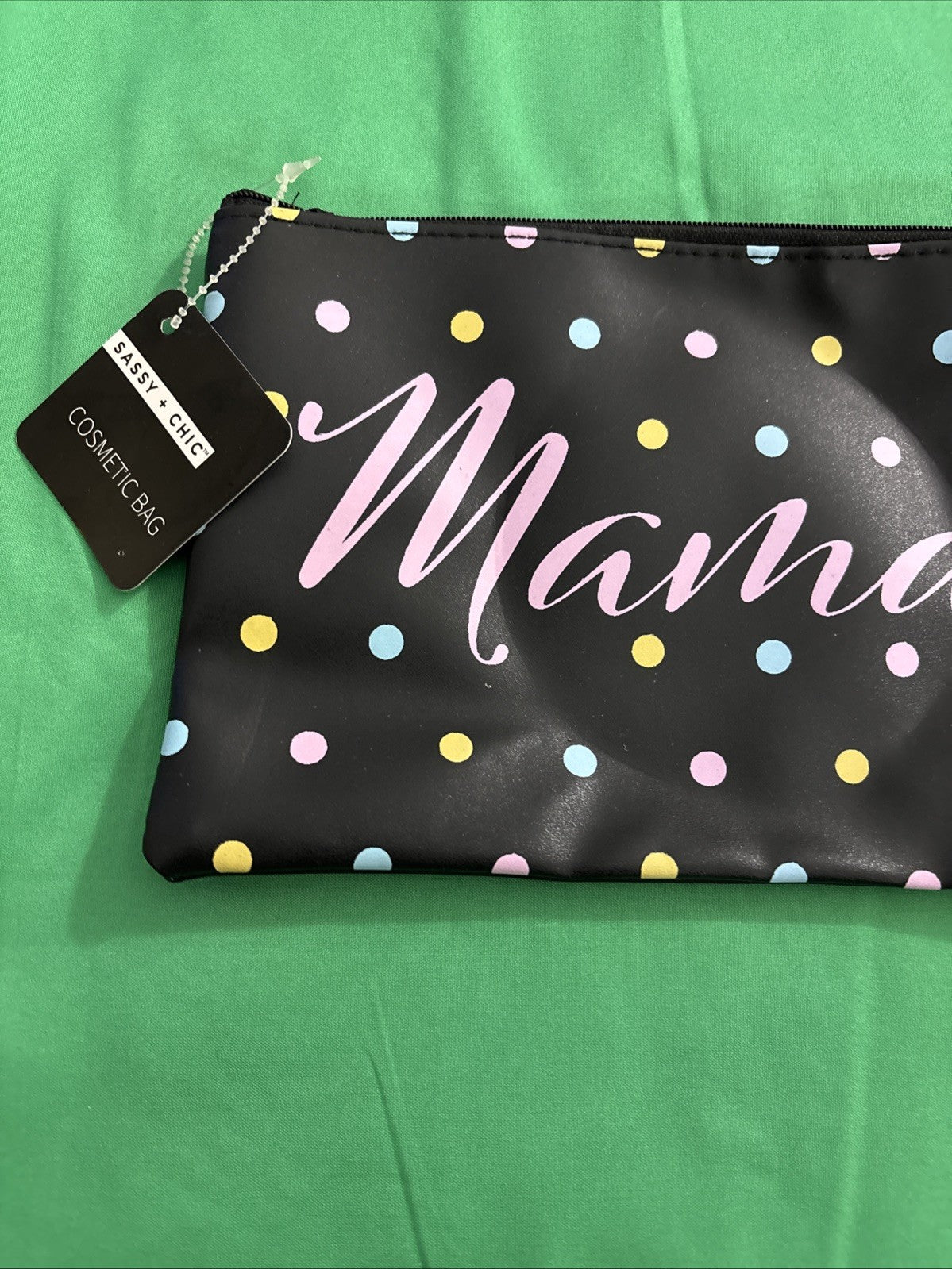 Sassy + Chic Cosmetic Makeup Bag Mama - Black