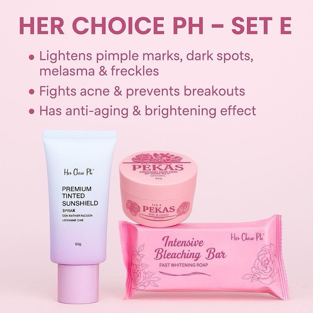 Skin Brightening Set - Kojic Soap, Lotion, Oil & Sunscreen