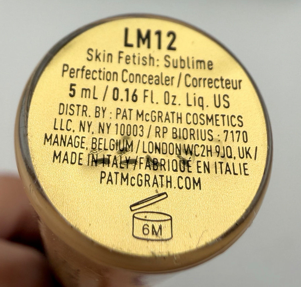 Pat McGrath Skin Fetish Concealer LM12 5mL Full Size - Natural Finish
