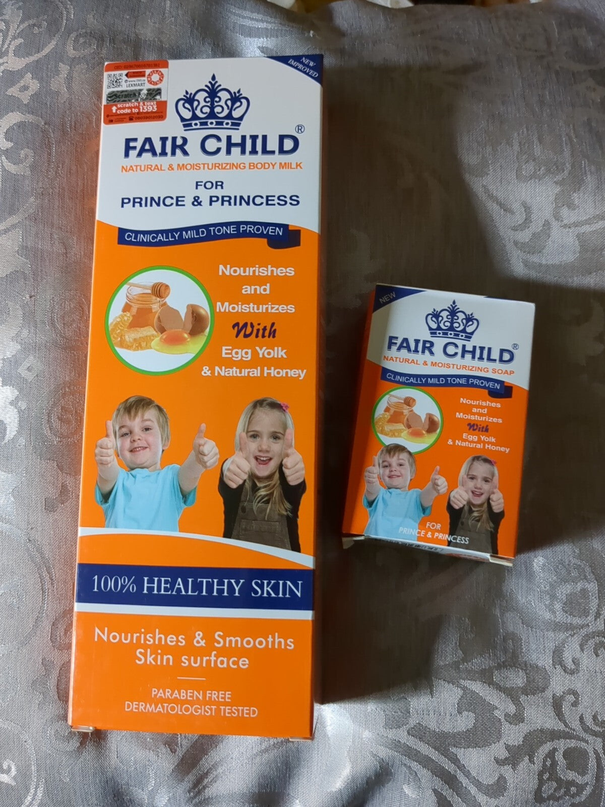 Egg Yolk & Honey Body Lotion with Soap Bar for Kids & Teens