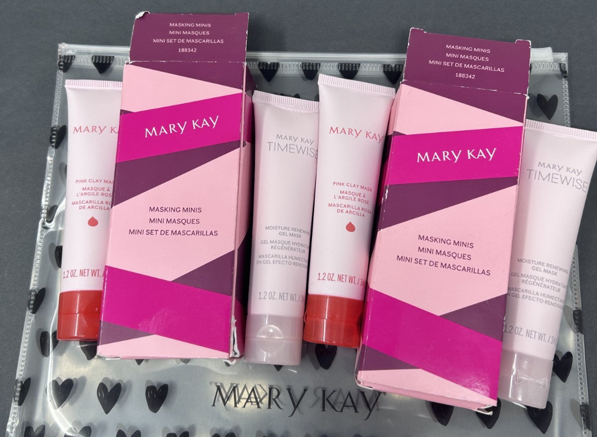 Mary Kay Masking Minis Duo – Pink Clay & Renewal Gel Mask Set