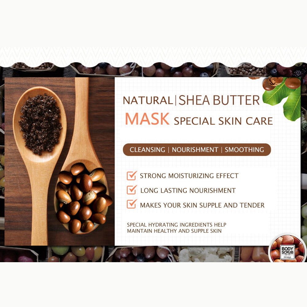 Moisturizing Body Scrub with Shea Butter, Almond & Cucumber - 120g