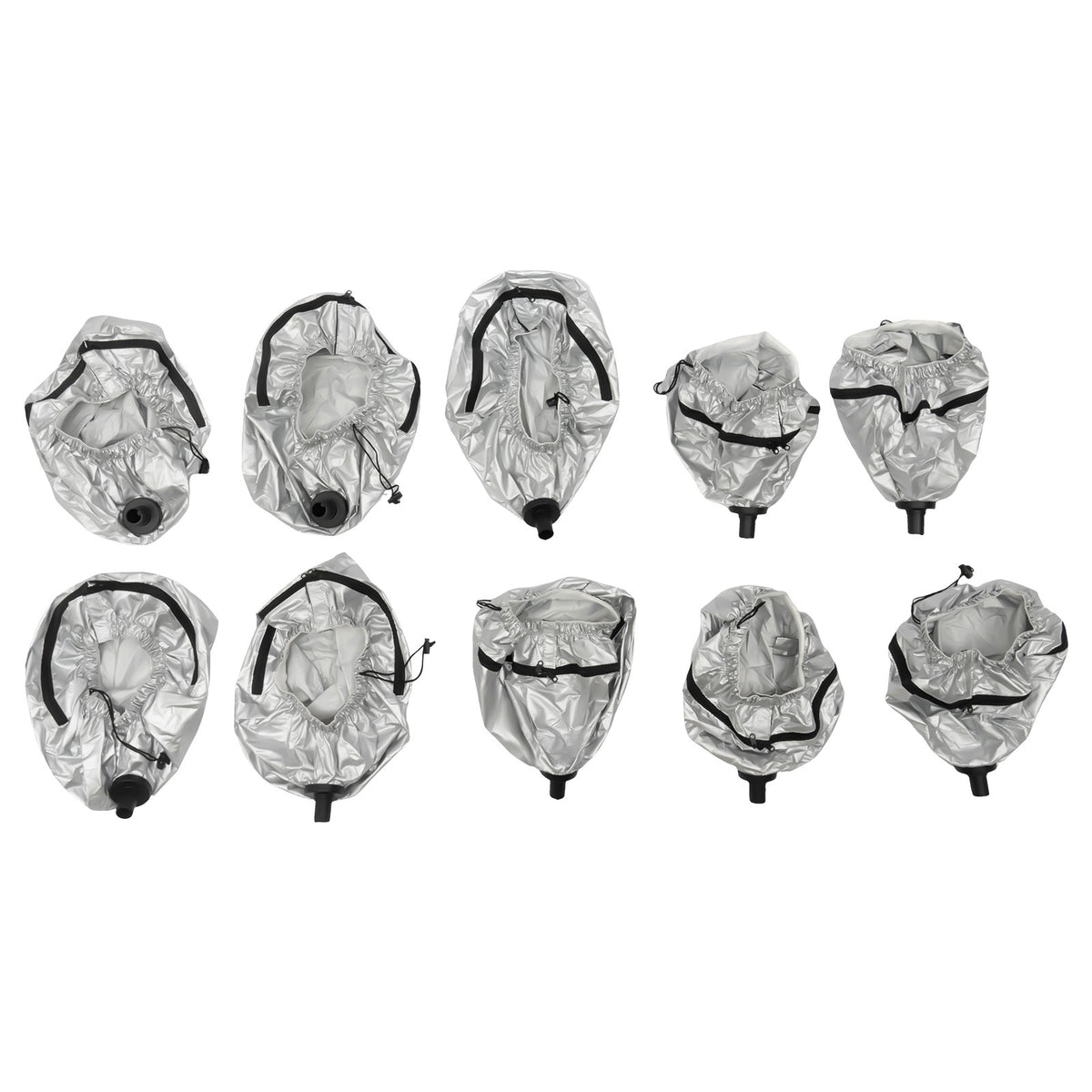 Hair Dye Cap Set - 10 Reusable Heat Caps (5 Large, 5 Small)