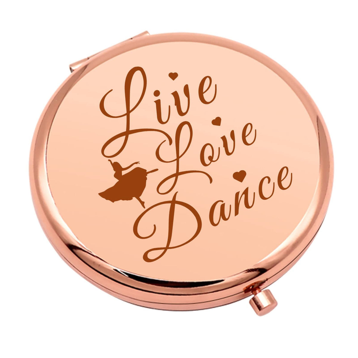 Dance Lover Compact Makeup Mirror – Folding Pocket Mirror for Dancers & Teachers