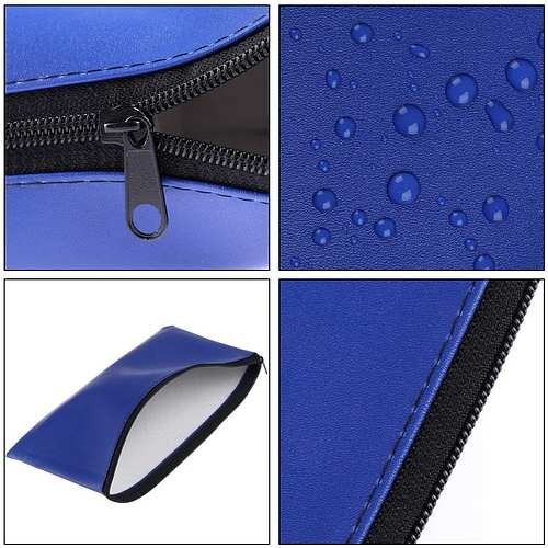 10 Pack Blue Bank Deposit Bags 11x6 Inch Water-Resistant Cash & Receipt Pouches