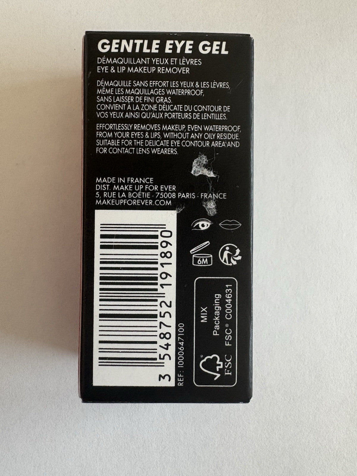 Gentle Eye & Lip Makeup Remover Gel Travel Size 5ml - Make Up For Ever