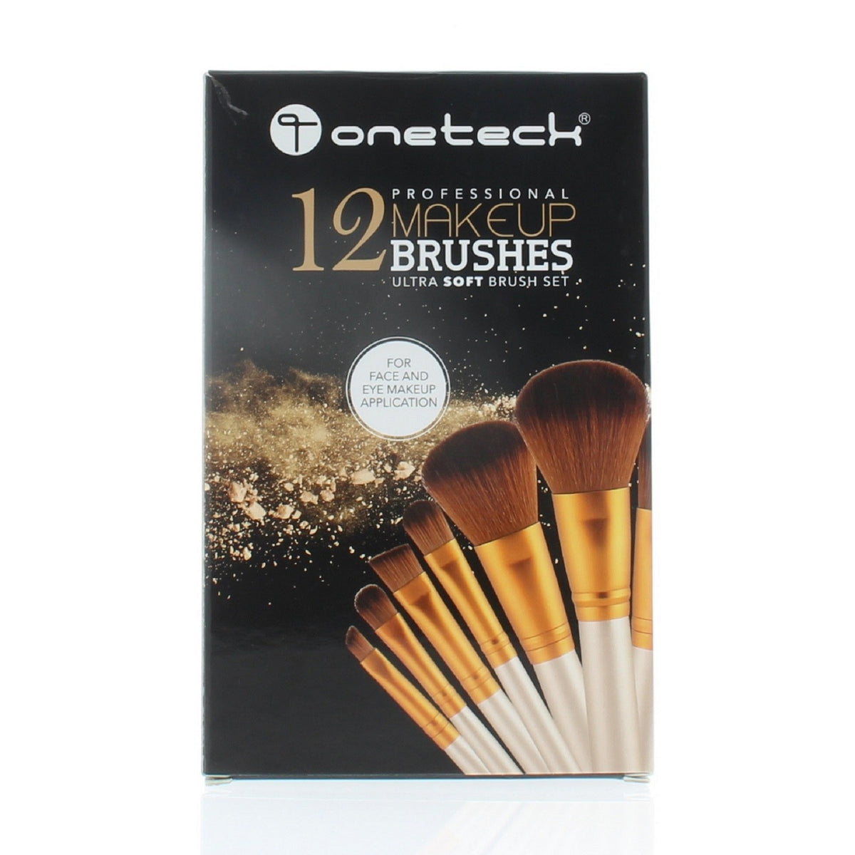 12-Piece Makeup Brush Set - Professional Cosmetic Brushes for Face & Eyes