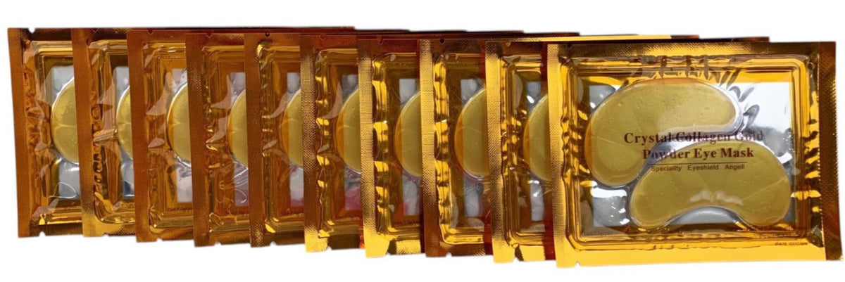 10 Pairs Collagen Gold Eye Masks - Anti-Aging Wrinkle & Dark Circles