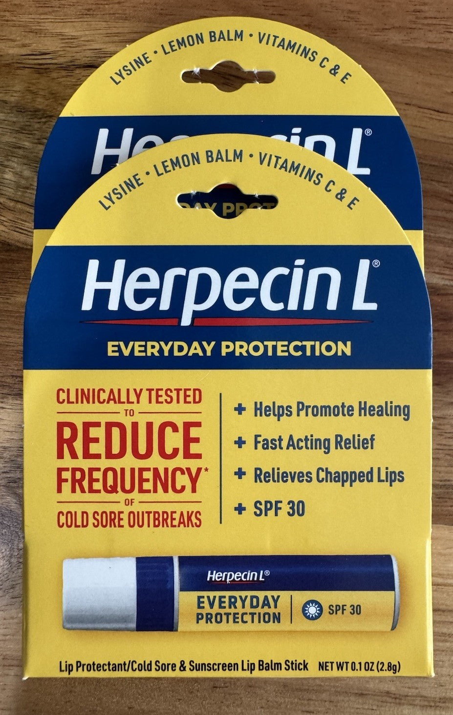 Herpecin L SPF 30 Lip Balm for Cold Sore Relief - 2 Pack
