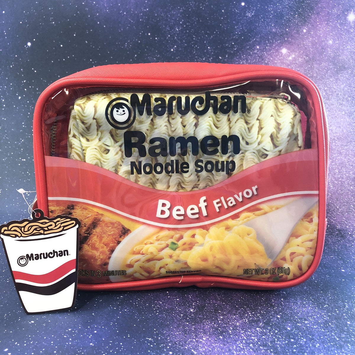 Maruchan Beef Ramen Noodle Soup Makeup Bag Set – 3 Sizes, Cosmetic Organizer