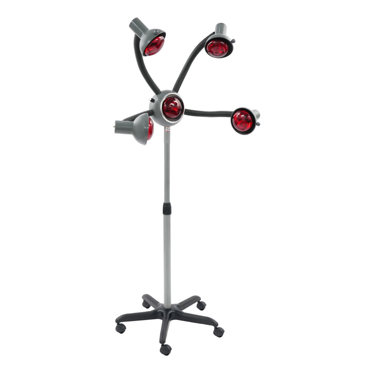 Adjustable Stand-up Hair Dryer with 5 Heating Heads & Wheels - Portable Floor Salon Dryer