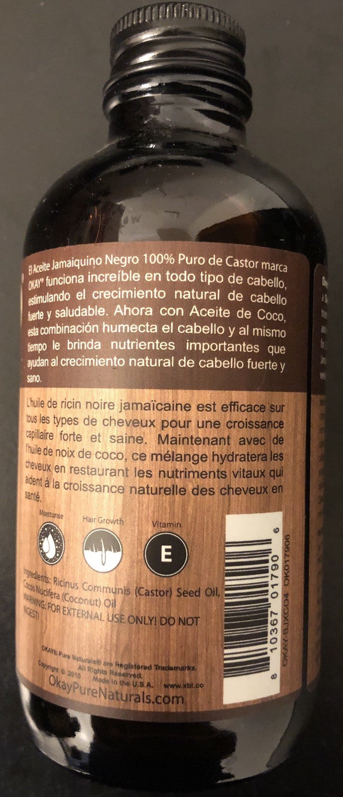 Black Jamaican Castor Oil Extra Dark 4oz - Natural Hair & Skin Treatment