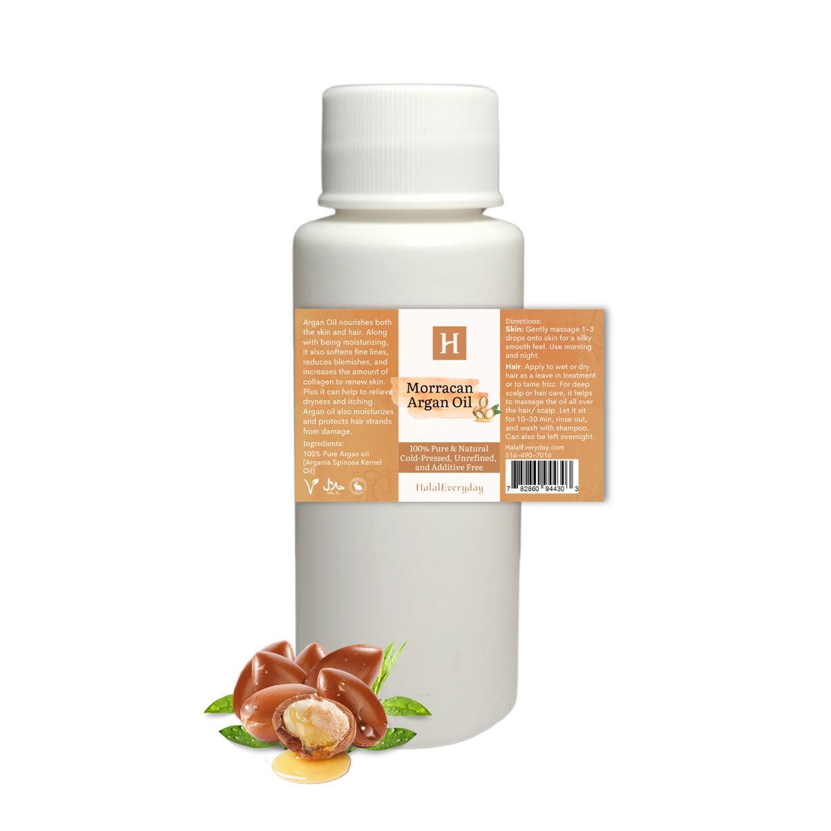 Pure Argan Oil - Natural Organic Cold Pressed Moisturizer for Skin & Hair
