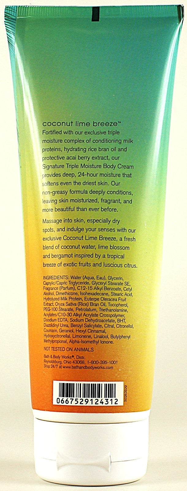 Coconut Lime Breeze Body Cream Lotion 8oz